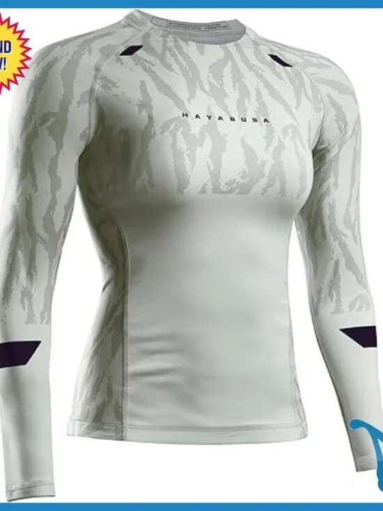 Women's Long Sleeve Rash Guard for Martial Arts Performance Fit
